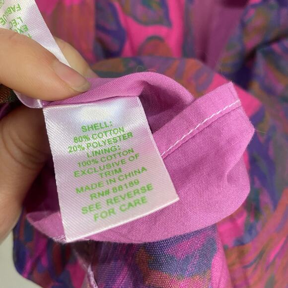 Lilly Pulitzer Brynn Strapless Pink Floral Crochet Mini Dress Size 0 - Picture 10 of 12